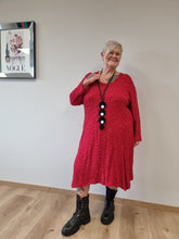 Lade das Bild in den Galerie-Viewer, Kleid von Kischella in Rot Schwarz Einheitsgröße bis 48/50
