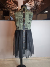 Load image into Gallery viewer, Jeans Westenkleid mit Chiffon - Bestseller unserer Kundinnen
