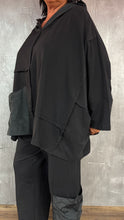 Lade das Bild in den Galerie-Viewer, Mädchenglück Hoodie Einheitsgröße in Schwarz - Onesize/ Oversized
