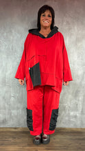 Lade das Bild in den Galerie-Viewer, Mädchenglück Hoodie Einheitsgröße in Rot - Onesize/ Oversized
