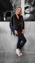 Load image into Gallery viewer, H4 Jeansjacke mit Silberschnallen in 2 Farben Ecru und Schwarz 2242
