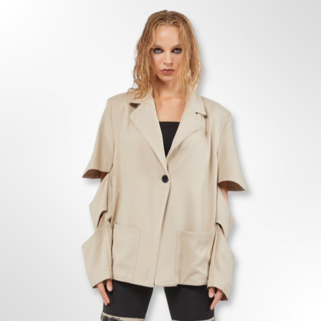 H4 Blazer mit Cutouts beige bis Gr 52/54