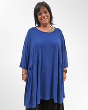 Lade das Bild in den Galerie-Viewer, CNG Oversized Tunika aus Viskose Jersey Gr 40 bis 64 in Blau
