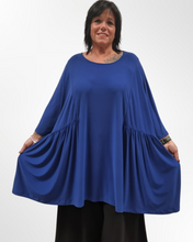 Lade das Bild in den Galerie-Viewer, CNG Oversized Tunika aus Viskose Jersey Gr 40 bis 64 in Blau
