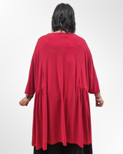 Lade das Bild in den Galerie-Viewer, CNG Oversized Tunika aus Viskose Jersey Gr 40 bis 64 in Rot
