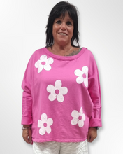 Load image into Gallery viewer, Pullover in Pink Rosa aus Baumwolle bis Größe 54/56
