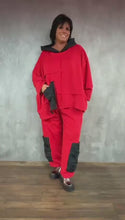 Laden und Abspielen von Videos im Galerie-Viewer, Mädchenglück Hoodie Einheitsgröße in Rot - Onesize/ Oversized
